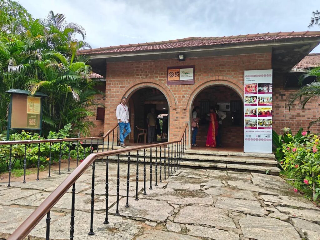 Entrance to DakshinaChitra Heritage Museum Chennai with traditional South Indian design