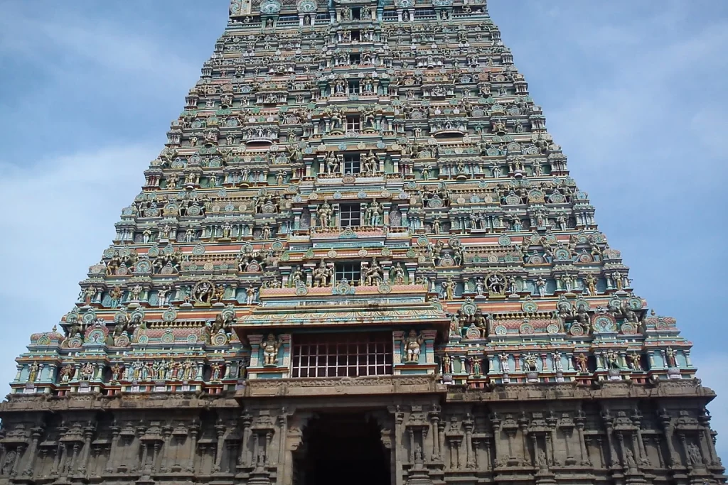 Sri Nellaiappar Temple Rajagopuram in Tirunelveli, Tamil Nadu